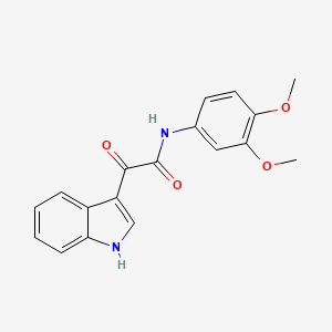 molecular formula C18H16N2O4 B3157760 N-(3,4-dimethoxyphenyl)-2-(1H-indol-3-yl)-2-oxoacetamide 