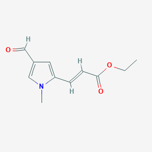 molecular formula C11H13NO3 B3157806 ethyl (E)-3-(4-formyl-1-methyl-1H-pyrrol-2-yl)acrylate CAS No. 852475-62-8