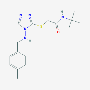 molecular formula C16H23N5OS B315789 N-(tert-butyl)-2-({4-[(4-methylbenzyl)amino]-4H-1,2,4-triazol-3-yl}sulfanyl)acetamide 
