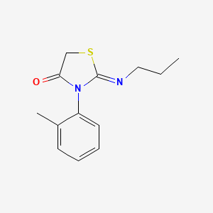 3-(2-Methylphenyl)-2-((Z)-propylimino)thiazolidin-4-one