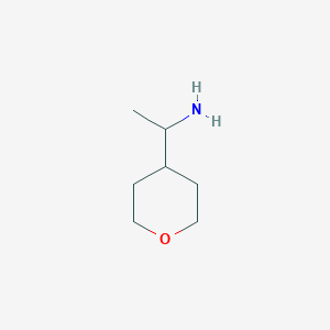 molecular formula C7H15NO B3158010 1-(Oxan-4-yl)ethan-1-amine CAS No. 854697-78-2