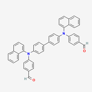 molecular formula C46H32N2O2 B3158032 4,4'-([1,1'-Biphenyl]-4,4'-diylbis(naphthalen-1-ylazanediyl))dibenzaldehyde CAS No. 854938-56-0