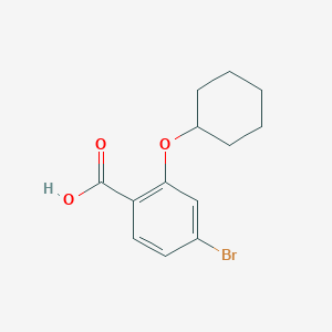 molecular formula C13H15BrO3 B3158097 4-Bromo-2-(cyclohexyloxy)benzoic acid CAS No. 855482-74-5