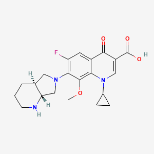 1-Cyclopropyl-6-fluoro-7-((4aS,7aR)-hexahydro-1H-pyrrolo[3,4-b]pyridin-6(2H)-yl)-8-methoxy-4-oxo-1,4-dihydroquinoline-3-carboxylic acid