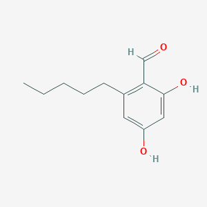 molecular formula C12H16O3 B3158133 2,4-Dihydroxy-6-pentylbenzaldehyde CAS No. 855875-40-0
