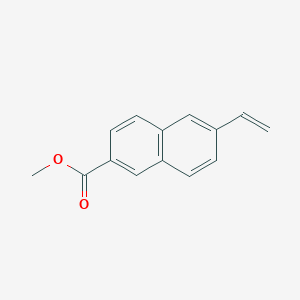 molecular formula C14H12O2 B3158150 6-Vinylnaphthalene-2-carboxylic acid methyl ester CAS No. 856011-08-0