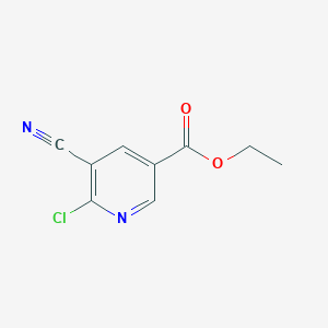 molecular formula C9H7ClN2O2 B3158154 Ethyl 6-chloro-5-cyanonicotinate CAS No. 856165-97-4
