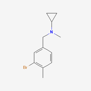 molecular formula C12H16BrN B3158169 N-[(3-bromo-4-methylphenyl)methyl]-N-methylcyclopropanamine CAS No. 856252-72-7