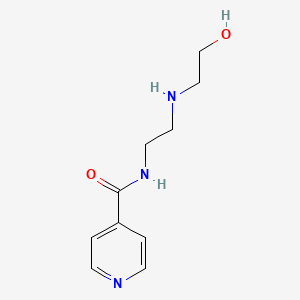 molecular formula C10H15N3O2 B3158202 N-[2-(2-Hydroxy-ethylamino)-ethyl]-isonicotinamide CAS No. 856437-44-0