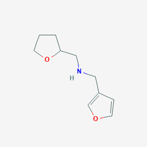 molecular formula C10H15NO2 B3158204 Furan-3-ylmethyl-(tetrahydro-furan-2-ylmethyl)-amine CAS No. 856437-50-8