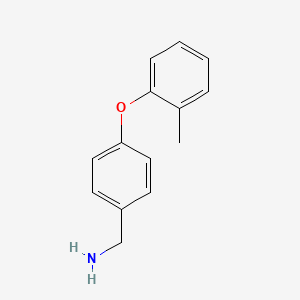molecular formula C14H15NO B3158210 4-o-Tolyloxy-benzylamine CAS No. 856437-71-3