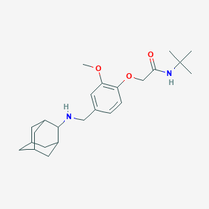 molecular formula C24H36N2O3 B315823 2-(4-{[(ADAMANTAN-2-YL)AMINO]METHYL}-2-METHOXYPHENOXY)-N-TERT-BUTYLACETAMIDE 