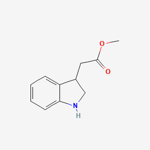 molecular formula C11H13NO2 B3158244 Methyl 2-(2,3-dihydro-1H-indol-3-yl)acetate CAS No. 85676-99-9