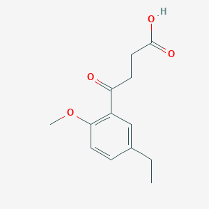 molecular formula C13H16O4 B3158246 4-(5-Ethyl-2-methoxy-phenyl)-4-oxo-butyric acid CAS No. 856810-56-5