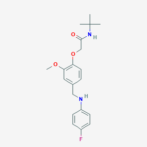 molecular formula C20H25FN2O3 B315825 N-tert-butyl-2-(4-{[(4-fluorophenyl)amino]methyl}-2-methoxyphenoxy)acetamide 