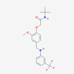 molecular formula C21H25F3N2O3 B315828 N-tert-butyl-2-[2-methoxy-4-({[3-(trifluoromethyl)phenyl]amino}methyl)phenoxy]acetamide 