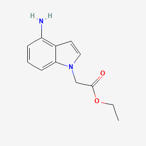 molecular formula C12H14N2O2 B3158283 Ethyl 2-(4-amino-1h-indol-1-yl)acetate CAS No. 85696-96-4