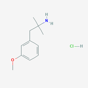 molecular formula C11H18ClNO B3158295 1-(3-Methoxyphenyl)-2-methylpropan-2-amine hydrochloride CAS No. 856993-25-4