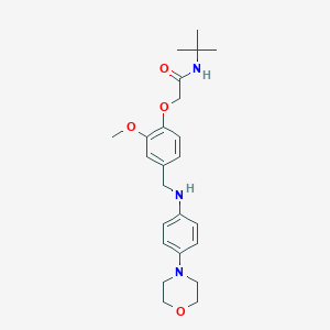 molecular formula C24H33N3O4 B315831 N-TERT-BUTYL-2-[2-METHOXY-4-({[4-(MORPHOLIN-4-YL)PHENYL]AMINO}METHYL)PHENOXY]ACETAMIDE 