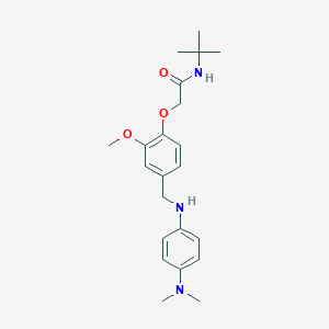 molecular formula C22H31N3O3 B315834 N-tert-butyl-2-[4-({[4-(dimethylamino)phenyl]amino}methyl)-2-methoxyphenoxy]acetamide 