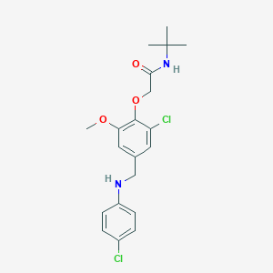 molecular formula C20H24Cl2N2O3 B315844 N-tert-butyl-2-(2-chloro-4-{[(4-chlorophenyl)amino]methyl}-6-methoxyphenoxy)acetamide 