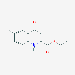 molecular formula C13H13NO3 B3158462 Ethyl 4-hydroxy-6-methylquinoline-2-carboxylate CAS No. 858195-38-7