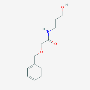 molecular formula C12H17NO3 B3158496 N-(3-Hydroxypropyl)-2-phenylmethoxyacetamide CAS No. 85855-69-2