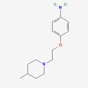 molecular formula C14H22N2O B3158521 4-[2-(4-Methyl-piperidin-1-yl)-ethoxy]-phenylamine CAS No. 858678-63-4