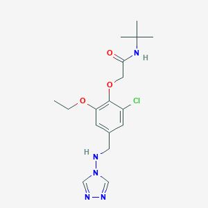 molecular formula C17H24ClN5O3 B315854 N-TERT-BUTYL-2-{2-CHLORO-6-ETHOXY-4-[(1,2,4-TRIAZOL-4-YLAMINO)METHYL]PHENOXY}ACETAMIDE 