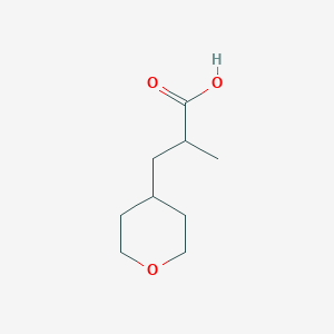 molecular formula C9H16O3 B3158611 2-Methyl-3-(oxan-4-yl)propanoic acid CAS No. 859297-18-0