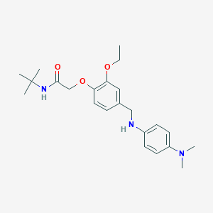molecular formula C23H33N3O3 B315863 N-tert-butyl-2-[4-({[4-(dimethylamino)phenyl]amino}methyl)-2-ethoxyphenoxy]acetamide 