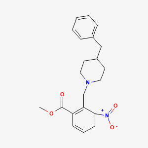 molecular formula C21H24N2O4 B3158860 methyl 2-[(4-benzylpiperidin-1-yl)methyl]-3-nitrobenzoate CAS No. 860644-65-1