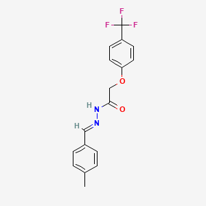 molecular formula C17H15F3N2O2 B3158918 N'-[(E)-(4-methylphenyl)methylidene]-2-[4-(trifluoromethyl)phenoxy]acetohydrazide CAS No. 860649-72-5