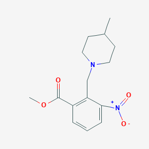 molecular formula C15H20N2O4 B3158994 methyl 2-[(4-methylpiperidin-1-yl)methyl]-3-nitrobenzoate CAS No. 860784-15-2