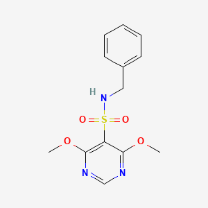 molecular formula C13H15N3O4S B3159199 N-benzyl-4,6-dimethoxypyrimidine-5-sulfonamide CAS No. 861208-72-2