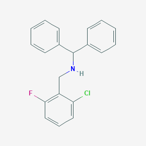 molecular formula C20H17ClFN B315929 N-benzhydryl-N-(2-chloro-6-fluorobenzyl)amine 