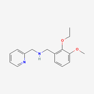 molecular formula C16H20N2O2 B3159370 N-(2-ethoxy-3-methoxybenzyl)-1-(pyridin-2-yl)methanamine CAS No. 861409-96-3