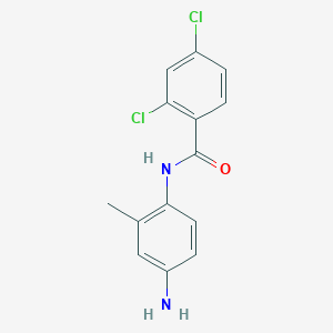 molecular formula C14H12Cl2N2O B3159417 N-(4-amino-2-methylphenyl)-2,4-dichlorobenzamide CAS No. 861508-61-4