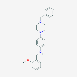 molecular formula C25H29N3O B315944 4-(4-benzylpiperazin-1-yl)-N-[(2-methoxyphenyl)methyl]aniline 