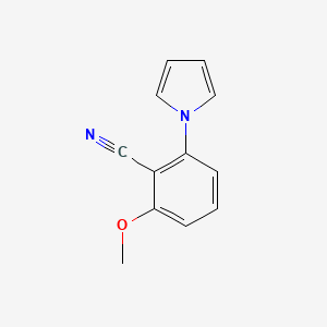 molecular formula C12H10N2O B3159499 2-methoxy-6-(1H-pyrrol-1-yl)benzonitrile CAS No. 862595-54-8