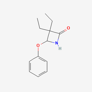 molecular formula C13H17NO2 B3159621 3,3-Diethyl-4-phenoxyazetidin-2-one CAS No. 863480-37-9