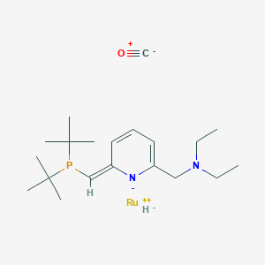molecular formula C20H35N2OPRu B3159681 carbon monoxide;N-[[(6E)-6-(ditert-butylphosphanylmethylidene)pyridin-1-id-2-yl]methyl]-N-ethylethanamine;ruthenium(1+) monohydride CAS No. 863971-63-5