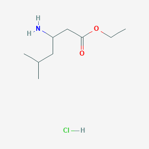 molecular formula C9H20ClNO2 B3159860 Ethyl 3-amino-5-methylhexanoate hydrochloride CAS No. 864871-52-3