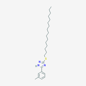 molecular formula C25H41N3S B315996 hexadecyl 3-(3-methylphenyl)-1H-1,2,4-triazol-5-yl sulfide 