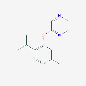 molecular formula C14H16N2O B3160440 2-(2-Isopropyl-5-methylphenoxy)pyrazine CAS No. 866043-36-9