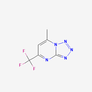 molecular formula C6H4F3N5 B3160497 7-Methyl-5-(trifluoromethyl)tetrazolo[1,5-a]pyrimidine CAS No. 866050-45-5