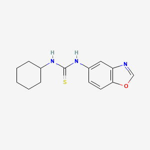 molecular formula C14H17N3OS B3160515 N-(1,3-benzoxazol-5-yl)-N'-cyclohexylthiourea CAS No. 866051-25-4