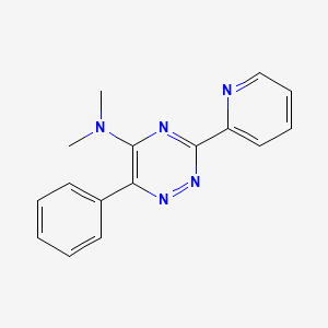 molecular formula C16H15N5 B3160539 N,N-dimethyl-6-phenyl-3-(pyridin-2-yl)-1,2,4-triazin-5-amine CAS No. 866051-77-6