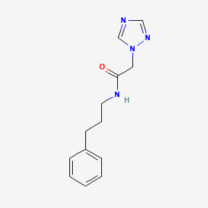 molecular formula C13H16N4O B3160610 N-(3-phenylpropyl)-2-(1H-1,2,4-triazol-1-yl)acetamide CAS No. 866135-69-5