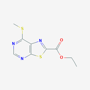 molecular formula C9H9N3O2S2 B3160991 Ethyl 7-(methylthio)thiazolo[5,4-d]pyrimidine-2-carboxylate CAS No. 866410-58-4